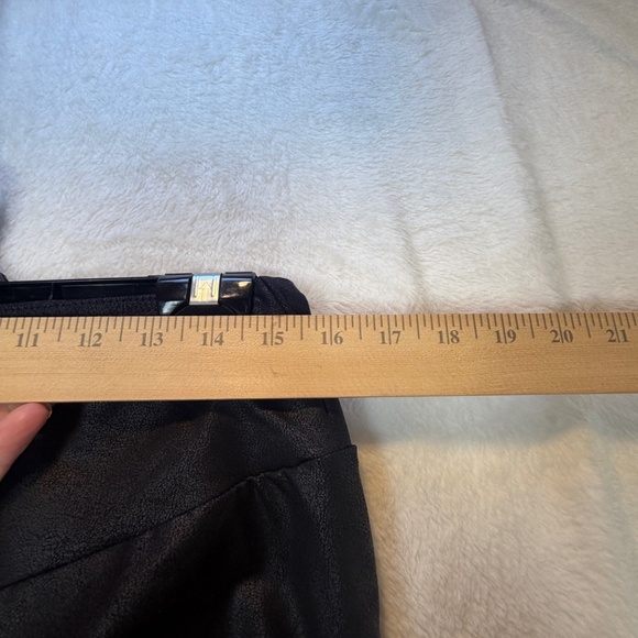 Bluenotes Leggings Womens Size XL Black Faux Leather Goth Bikercore Classic - Picture 5 of 10